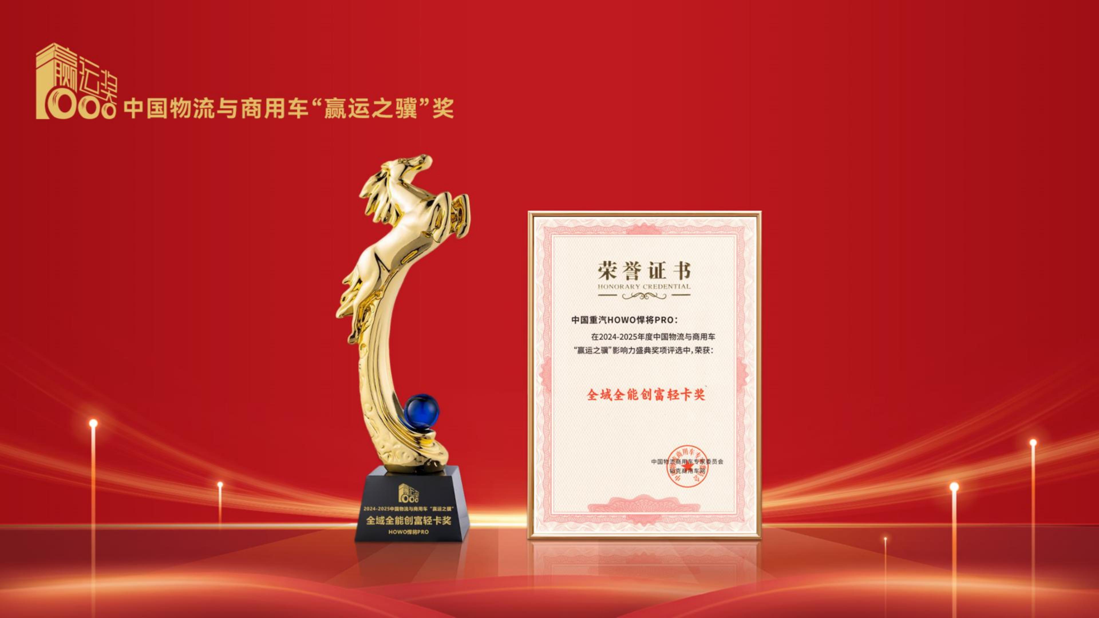 第六届欢迎进入赌船710落幕HOWO悍将PRO获得欢迎进入赌船710 全域全能创富轻卡奖