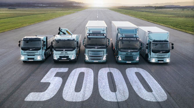 里程碑式突破：沃尔沃电动卡车全球交付突破5000辆